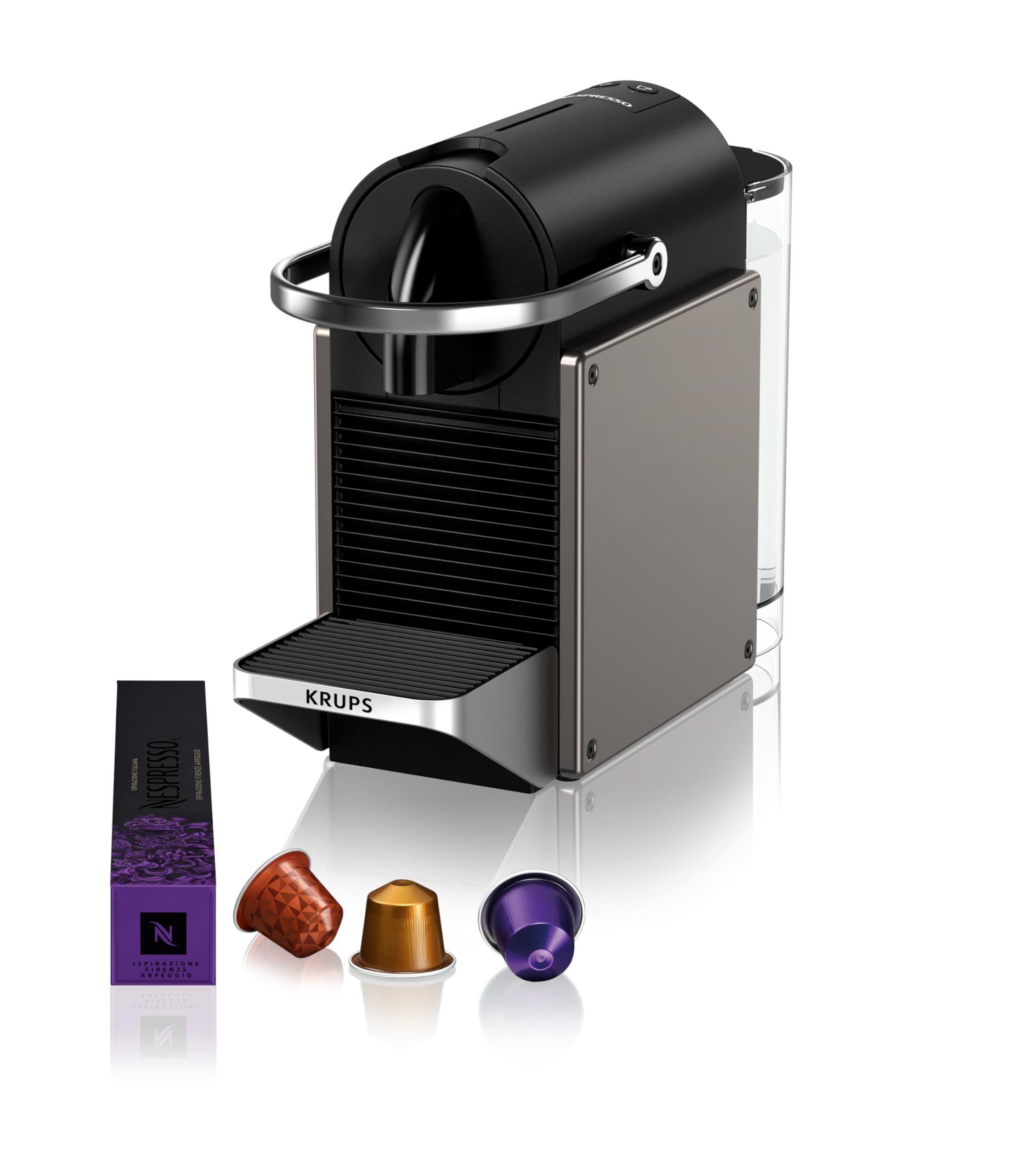 Nespresso Pixie – Machine à Café Espresso Compacte Titane